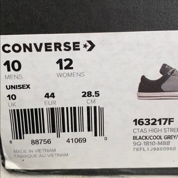 🎄 SANTA’S DEAL 🎄 Converse Ctas High Street Low Canvas Cool Grey Men's 163217F - Picture 11 of 11